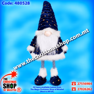 WOBBLY GNOME BLUE DRESS. 60CMS. 480528
