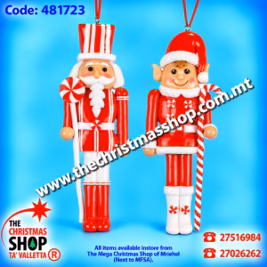 CANDY SANTA OR ELF CHRISTMAS TREE DECORATION. 15CMS. 481723