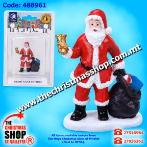 RESIN SANTA FIGURE FOR VILLAGES. 7CMS. 488961