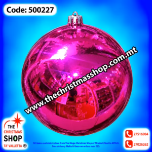 PINK BAUBLE 20CMS 500227