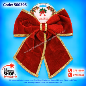 LARGE RED VELVET BOW. 500395