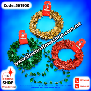 WIRED GARLAND GREEN,RED ,GOLD (25FT) 7.5MT 501900