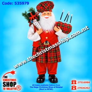 90CMS STANDING SCOTTISH SANTA. 535979