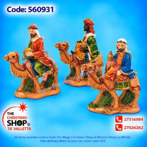 RESIN 3 KINGS ON CAMELS 12CMS 560931