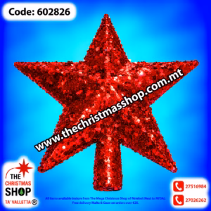 RED STAR TREE TOP. 602826