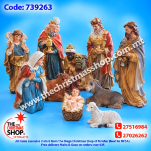 RESIN NATIVITY SET BY 10 PIECE 22CMS 739263