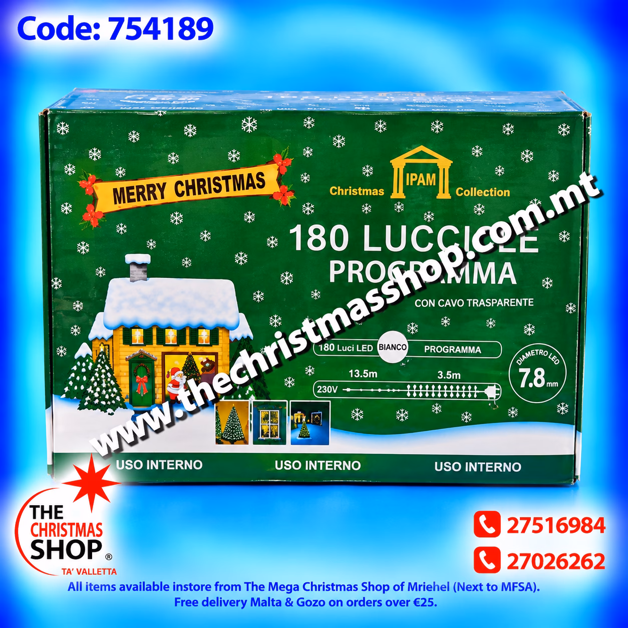180 RICE LIGHT FOR INDOOR 6.3+1.5MT WARM WHITE 745189