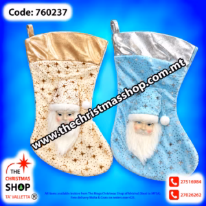 GLITTERED SANTA STOCKING 760237
