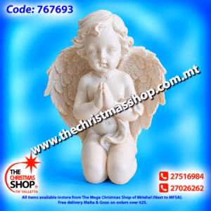 WHITE KNEELING ANGEL 16X18 767693