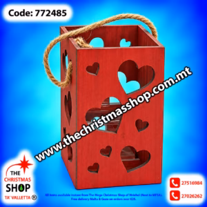 WOODEN LANTERN 13X23CMS 772485