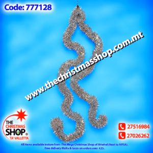 SILVER TINSEL 2.7CMS 777128