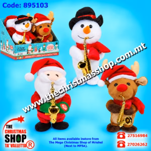 B/OP ANIMATED CHRISTMAS CHARACTER. 20CMS. 895103