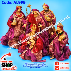 SET OF 6 NATIVITY FIGURES CLOTH FINISH. AL999
